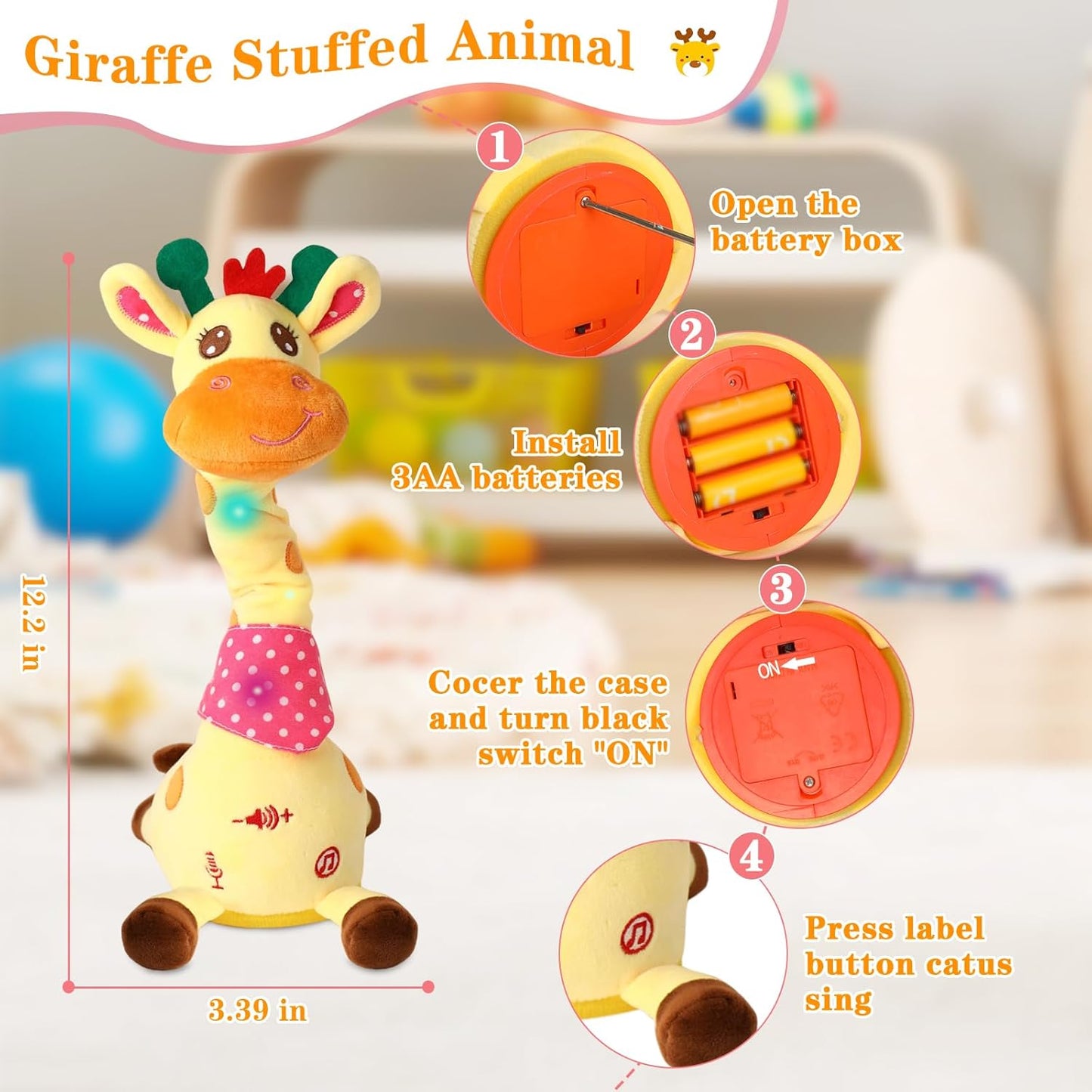 Dancing Glow Giraffe Plush Toy™