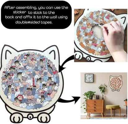Whimsical Cat-Shaped Jigsaw Puzzle™