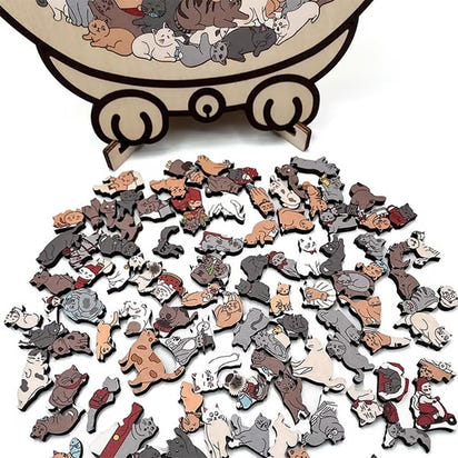Whimsical Cat-Shaped Jigsaw Puzzle™