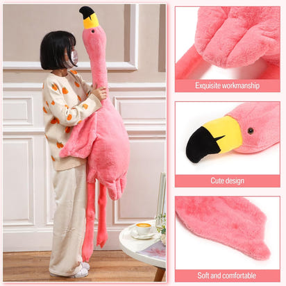 Cozy Giant Flamingo Plush Companion™