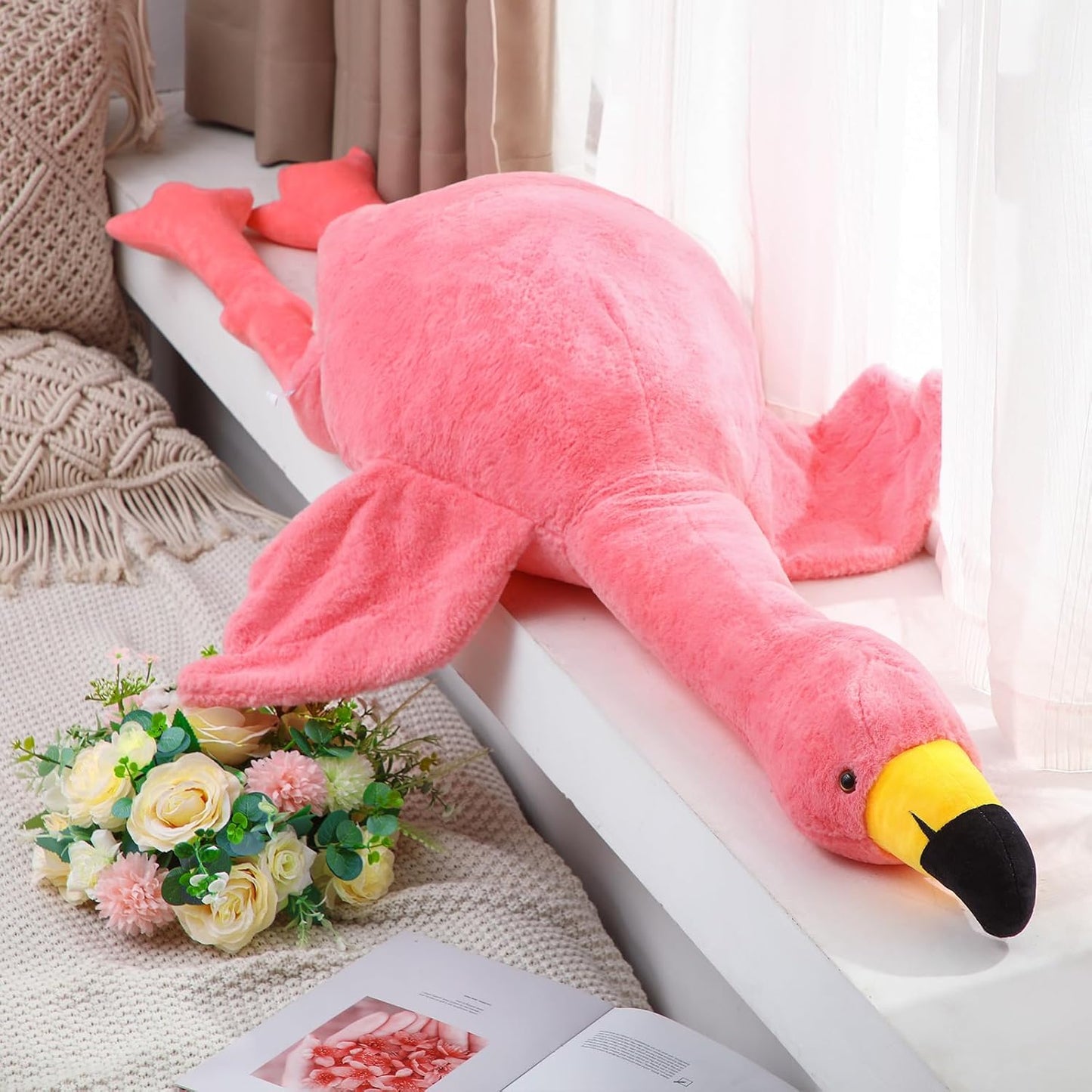Cozy Giant Flamingo Plush Companion™