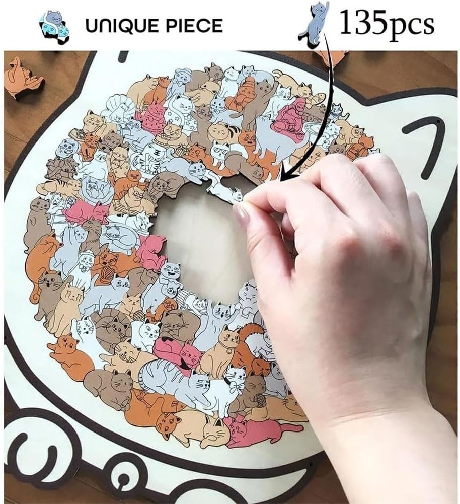 Whimsical Cat-Shaped Jigsaw Puzzle™