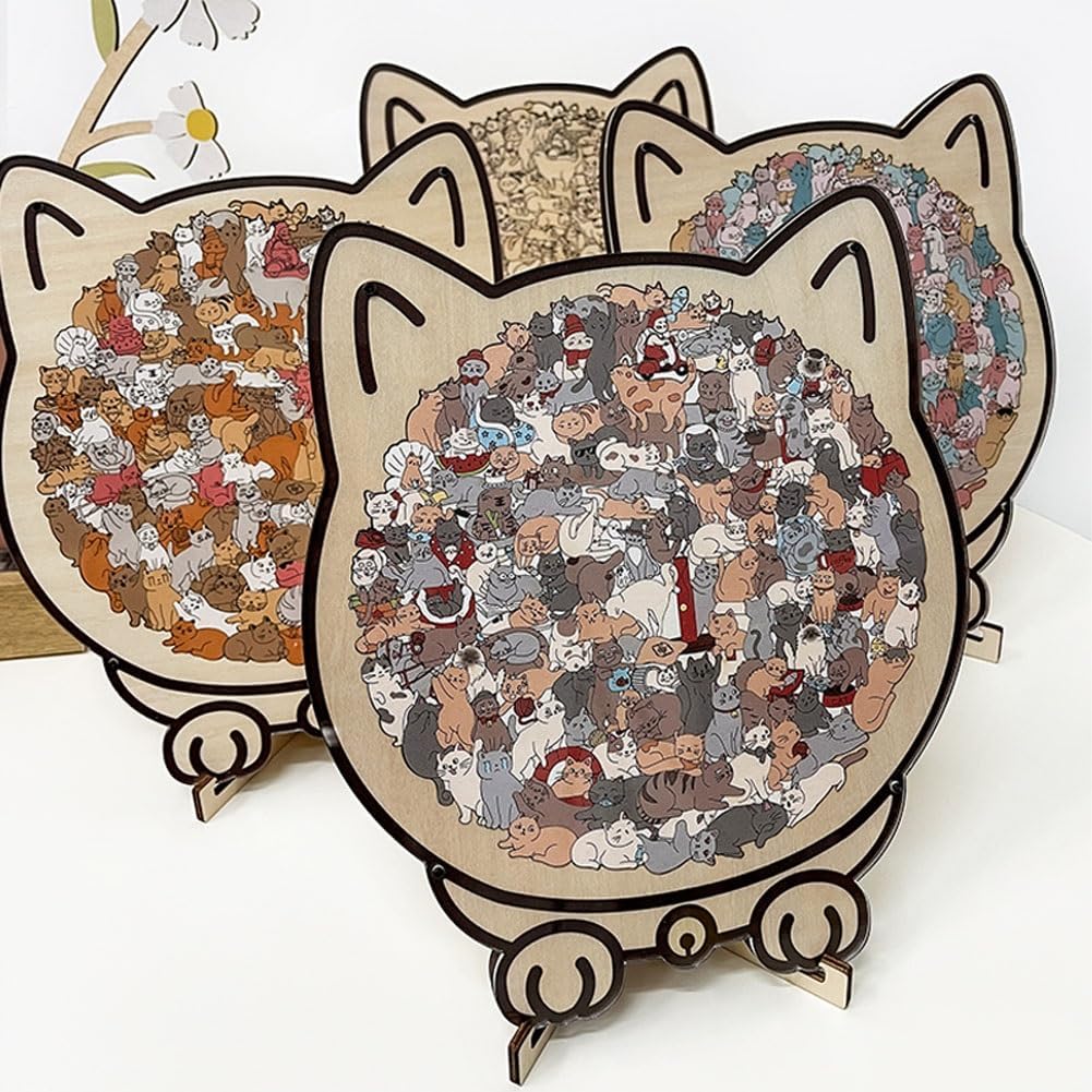 Whimsical Cat-Shaped Jigsaw Puzzle™