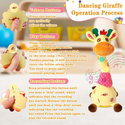 Dancing Glow Giraffe Plush Toy™