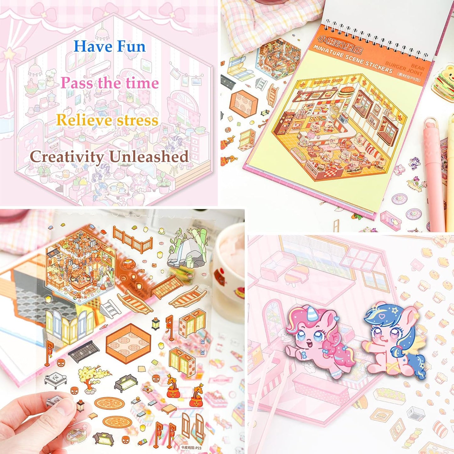 Creative 3D Scene Sticker SetTM