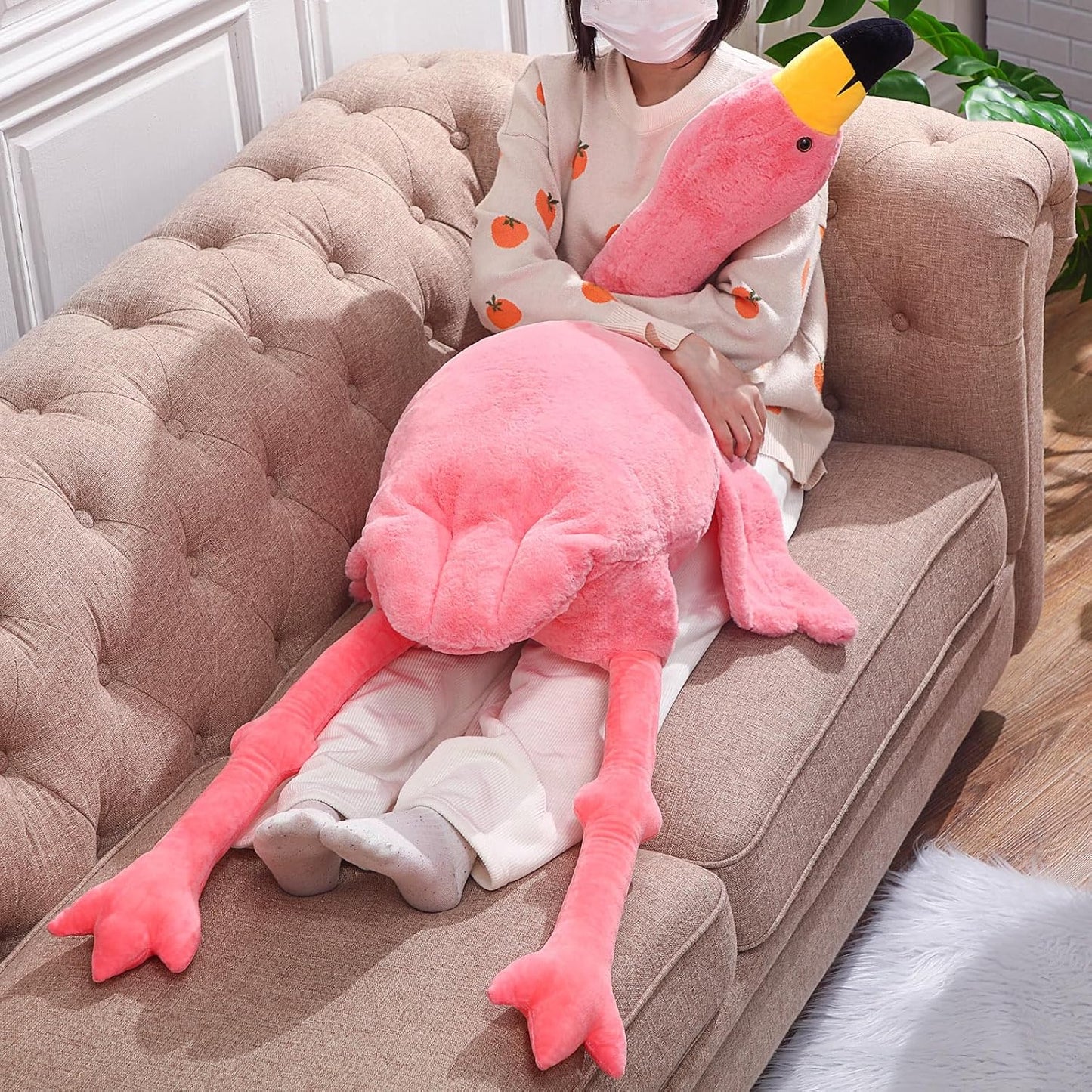 Cozy Giant Flamingo Plush Companion™