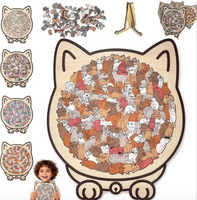 Whimsical Cat-Shaped Jigsaw Puzzle™