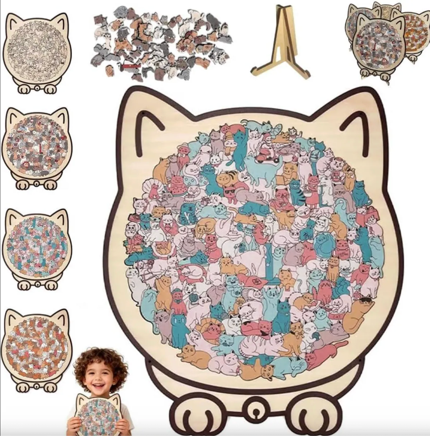 Whimsical Cat-Shaped Jigsaw Puzzle™